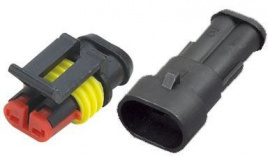 разъем герметичный автомобильный 2 pin DJ7021-1.5 (комплект)