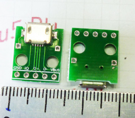 Micro USB на плате
