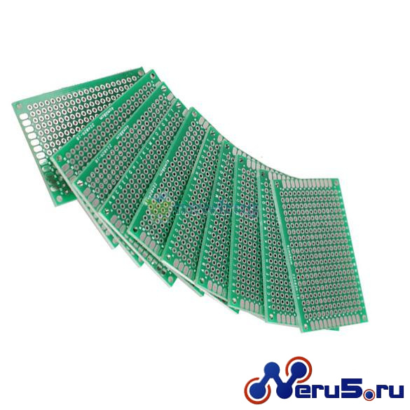 плата макетная 40х60 двусторонняя фото 1