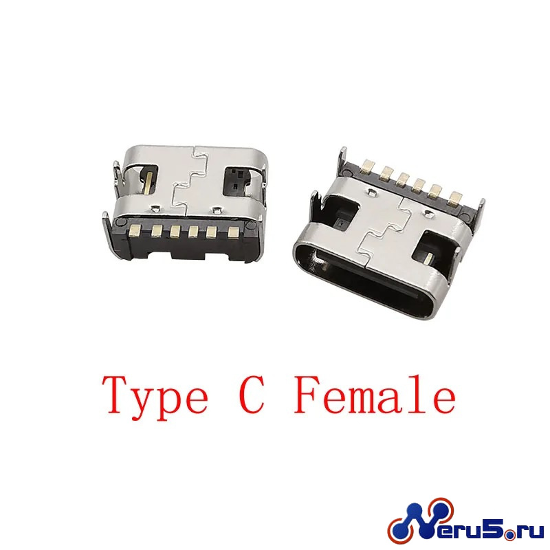 разъем Tipe-C 6pin на плату фото 1