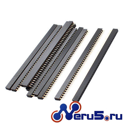 Разъем мама 40pin 1х40 pcb 2.54 фото 1