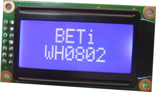 дисплей знакосинтезирующий WH0802B синий негатив фото 1