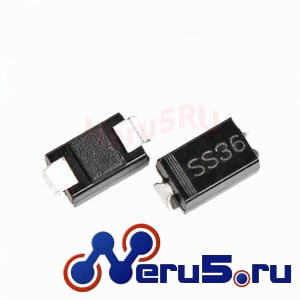 SS36  3A 60V SMD (SMC) фото 1
