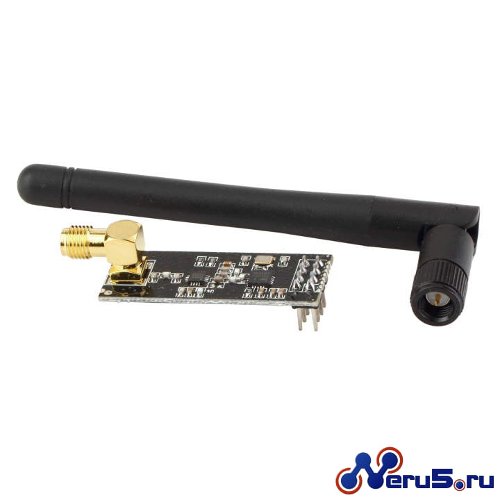 Приемо-передатчик  NRF24L01+PA+LNA 2.4ГГц с внешней антенной фото 1