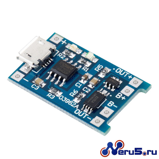модуль зарядки LI-ion батареи с защитой от глубокого разряда (Tipe-C, micro USB) фото 1