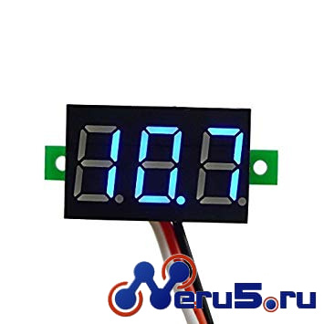 вольтметр светодиодный 0-100в  фото 2